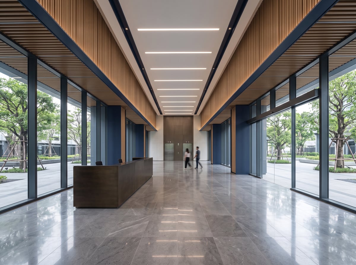 Completed office building in Pak Kret, Nonthaburi — completed interior