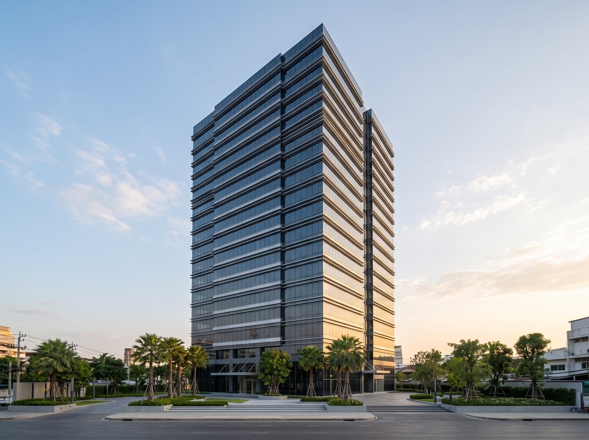 Completed office building in Pak Kret, Nonthaburi