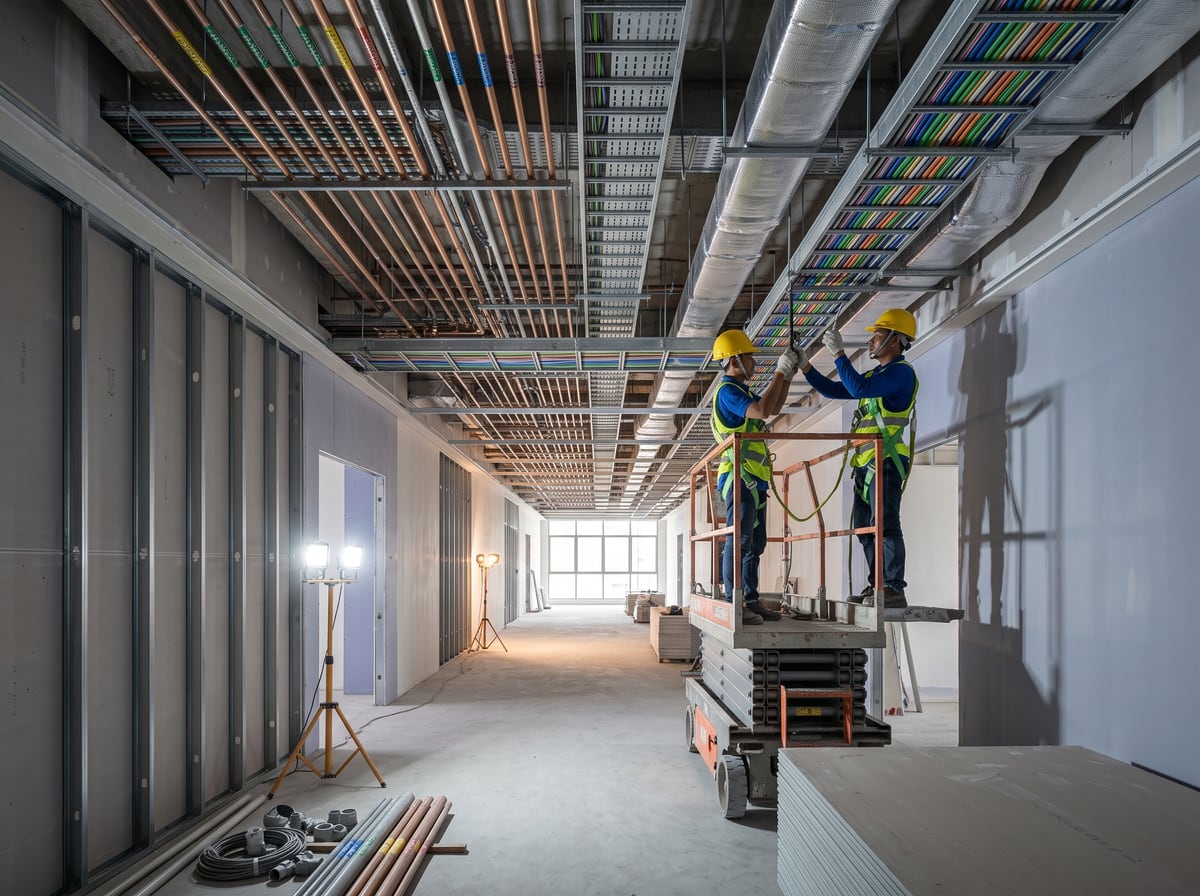Completed medical centre building in Nonthaburi — construction stage