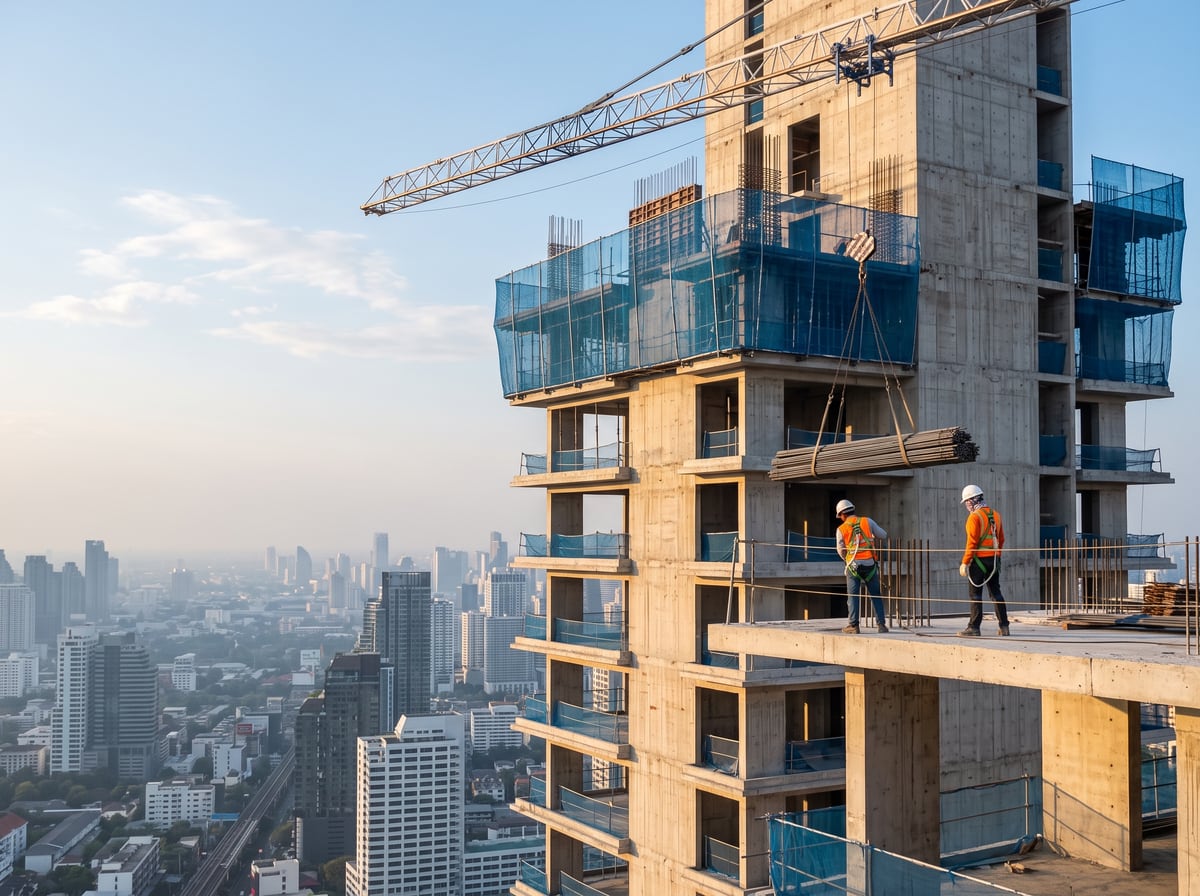 High-rise construction site